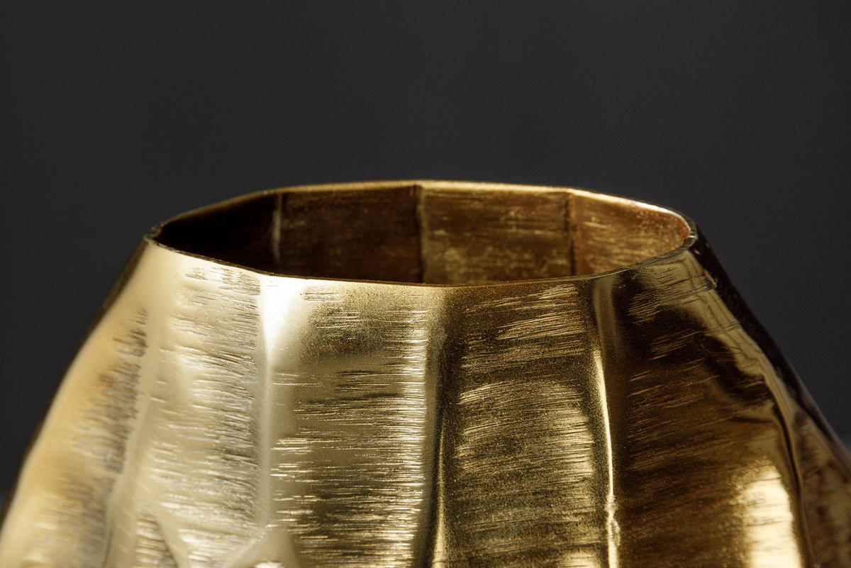 DEKOVASE ORGANIC ORIENT Metall Gold 44 cm - Goldfarben, Metall (44cm) - riess-ambiente