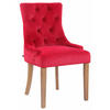 ESSZIMMERSTUHL Aboli Samt, antik-hell Rot - Hellbraun/Rot, Holz/Textil (55/92/58cm) - TPFLiving