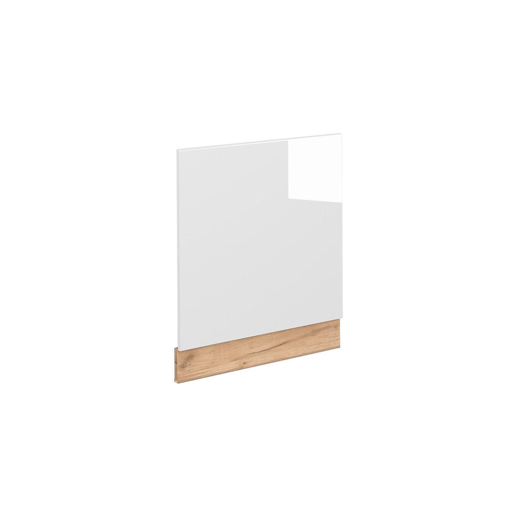 FRONTBLENDE Fame-Line Weiß Hochglanz 60 cm ohne AP - Honigeiche/Weiß Hochglanz, Holzwerkstoff (60/67.4/1.6cm) - Vicco
