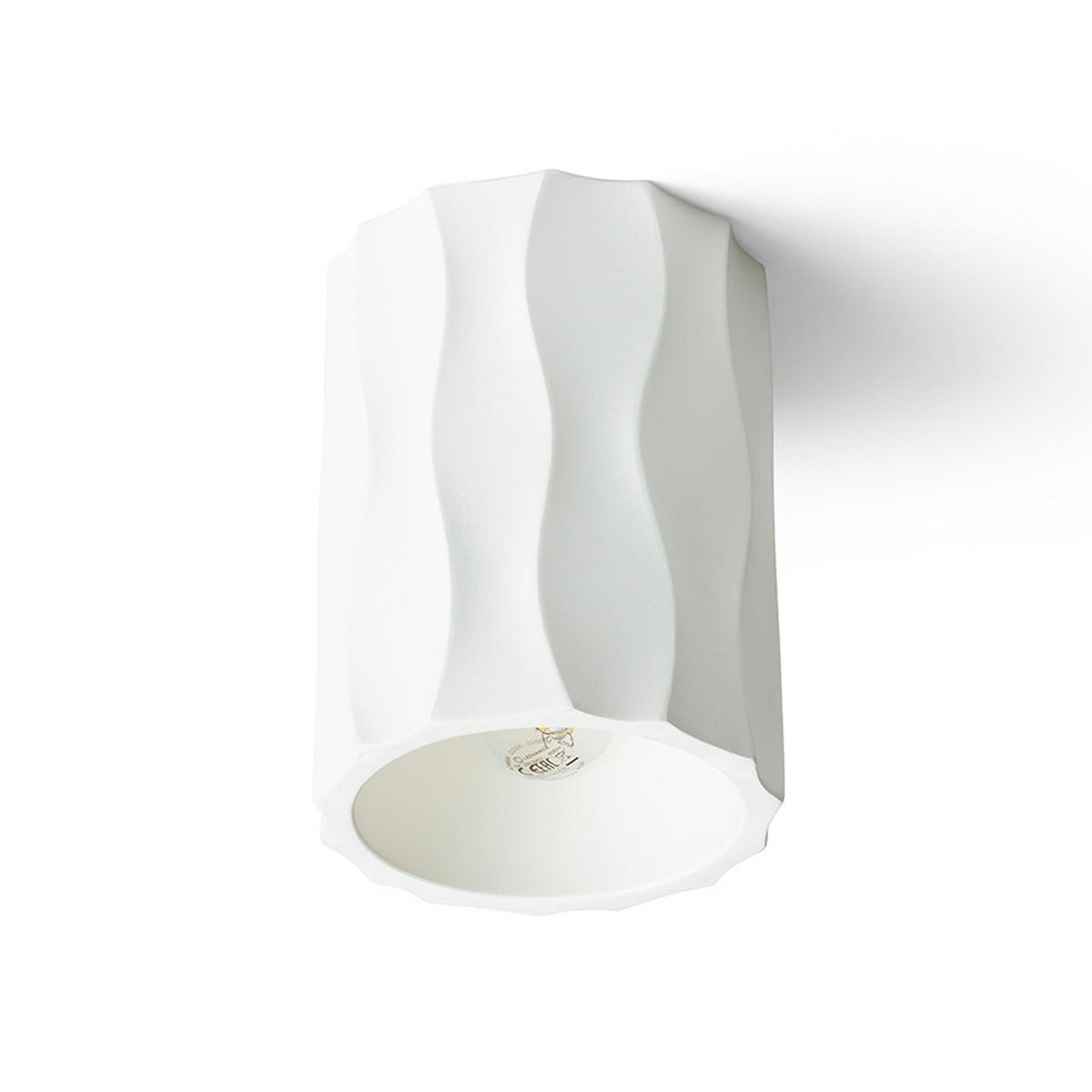 DECKENLEUCHTE ANGELINA gips 15 W - Weiß, Stein (127/127/17cm) - Rendl