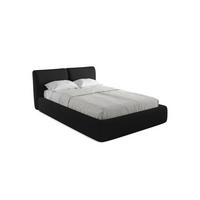 POLSTERBETT mit Bettkasten und Lattenrost 160x228 Schwarz - Schwarz, Kunststoff/Textil (140/200cm) - Makamii