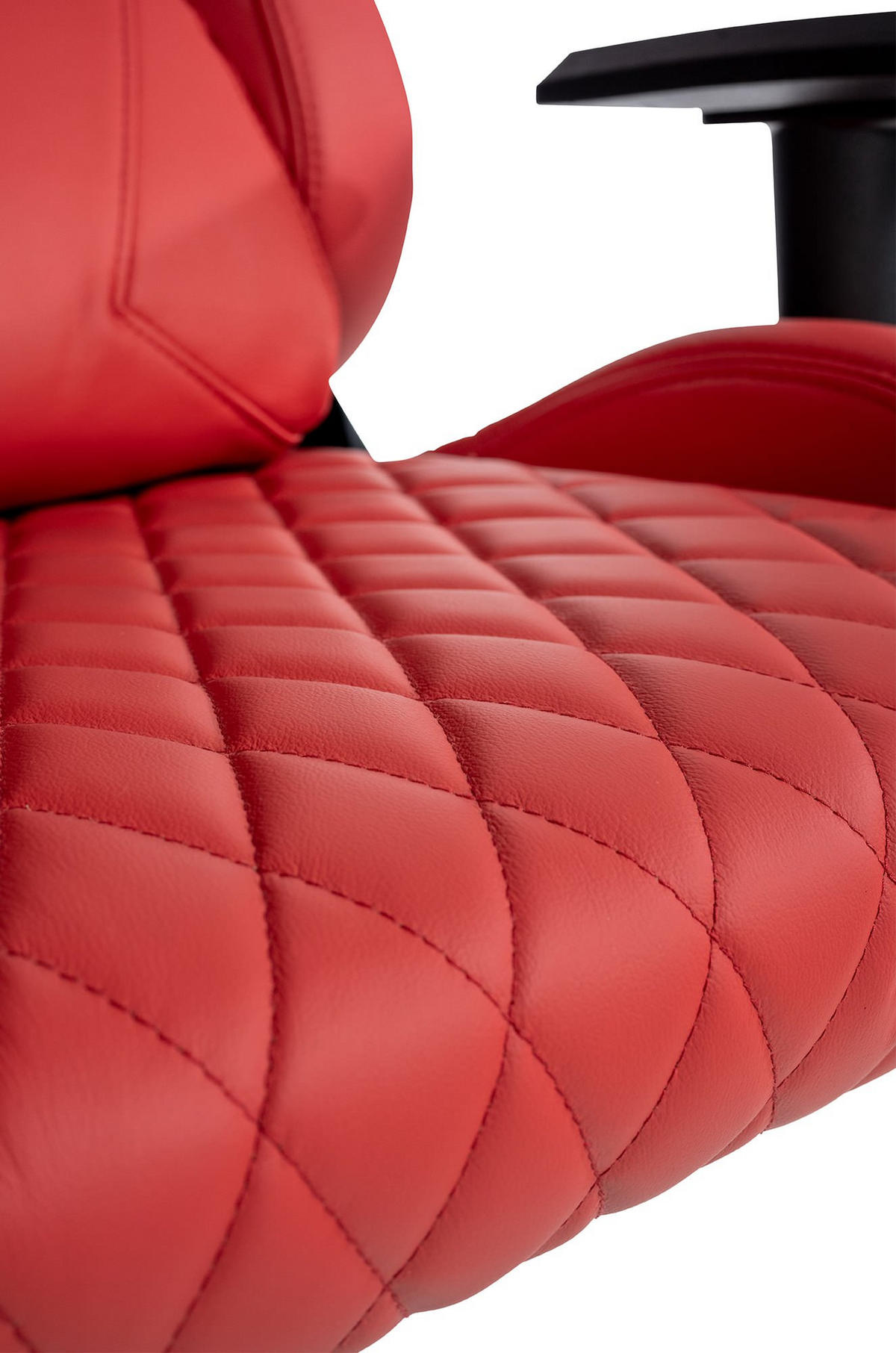 CHEFSESSEL Echtleder rot - Rot/Schwarz, Leder/Metall (70/129/64cm) - CLP