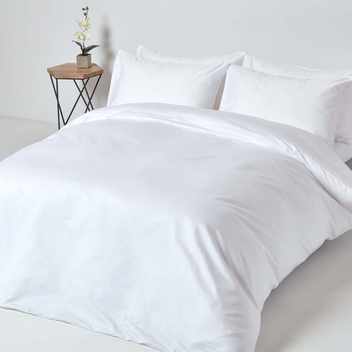 PERKAL-SPANNBETTLAKEN, Ägyptische Baumwolle, Fadendichte 1000 - Weiß, Textil (100/200cm) - Homescapes