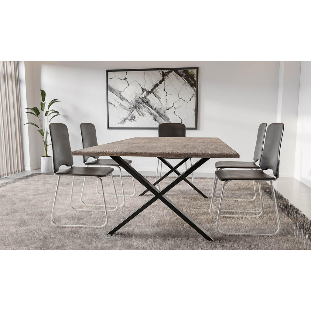 Thumbnail - CLP Tischbein, Schwarz, Metall, 8x72x70 cm, Esszimmer, ,