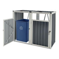 MÜLLTONNENBOX Tarbek - Anthrazit, Metall (146/121/82cm) - pro.tec