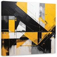 LEINWANDBILD 3D und geometrisch 60x60cm - Gelb, Textil (60/60cm) - Feeby