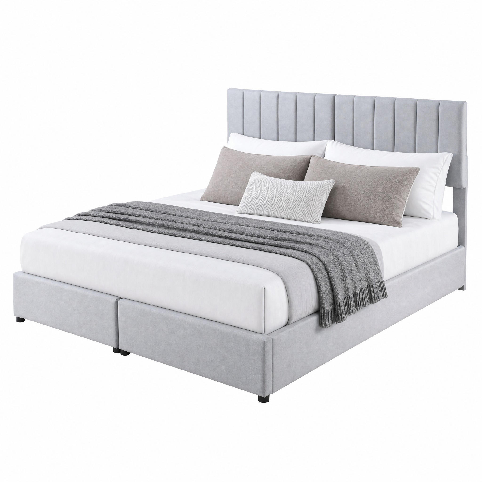 Beauniv Bett Grau 180x200 cm