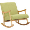 SCHAUKELSTUHL Stoff hellgrün - Hellgrün, Holz/Textil (67/82/92cm) - CLP