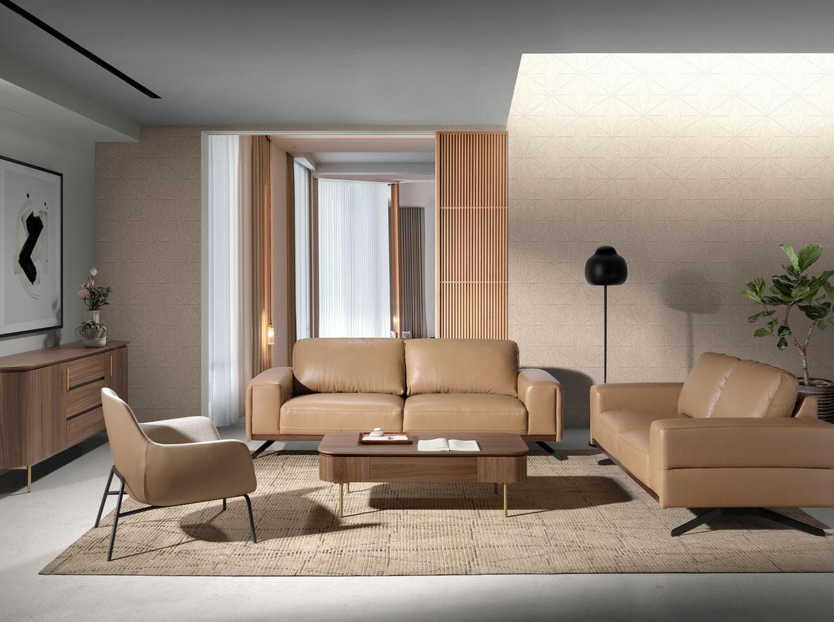 COUCHTISCH Rechteckiger Couchtisch aus Nussbaum und goldfarbenem poliertem Stahl 120/60/37 cm - Nussbaumfarben/Goldfarben, Holz/Holzwerkstoff (60/120/37cm) - ANGEL CERDA