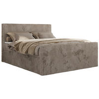 BOXBETT TILIANO DUO 160/200 - Hellbraun Cord - H3 - Hellbraun, Textil (160/200cm) - MKS
