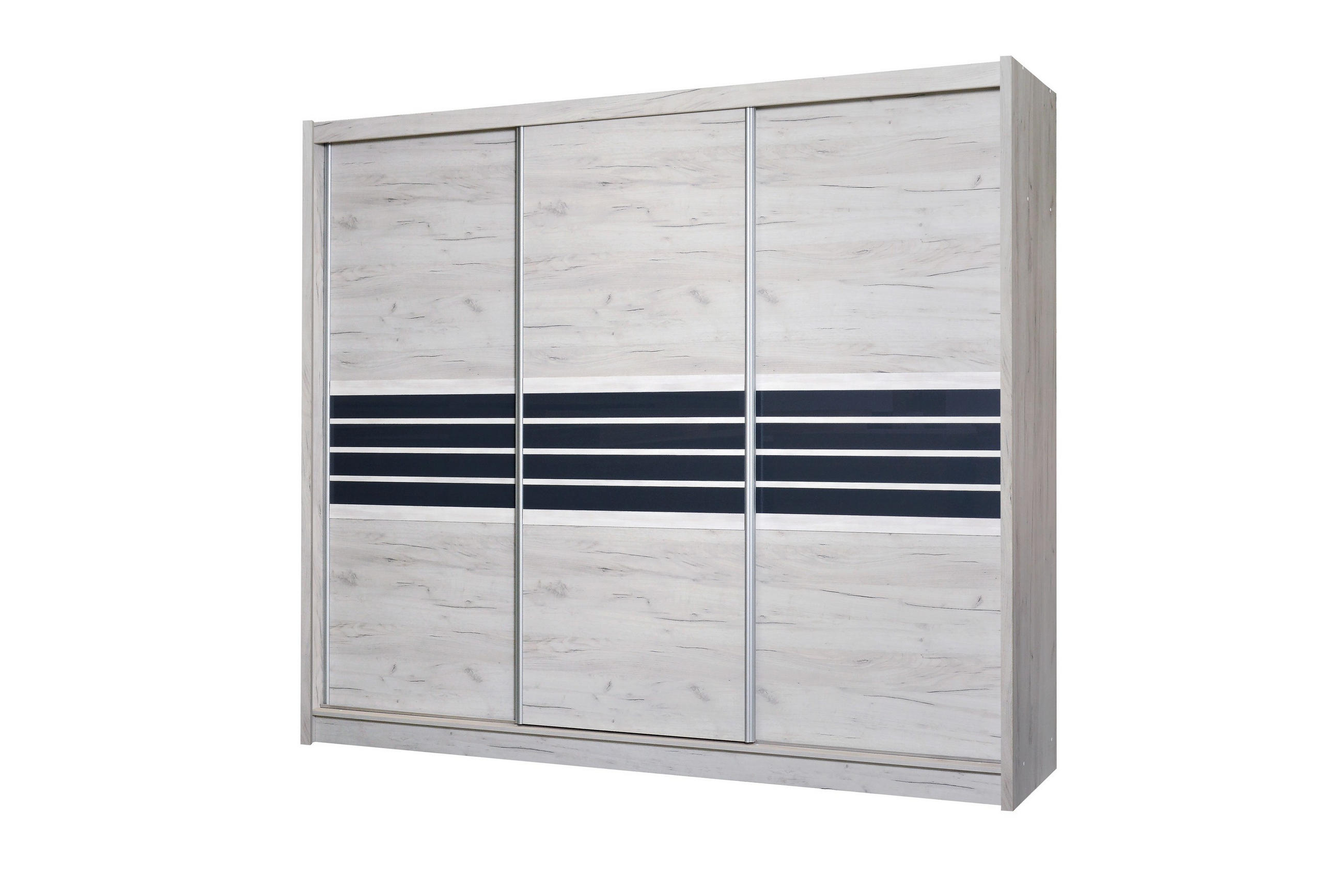 SCHWEBETÜRENSCHRANK RIVEN 250/215/61 cm 3-türig Braun - Braun, Holzwerkstoff (250/215/61cm) - MASSENO