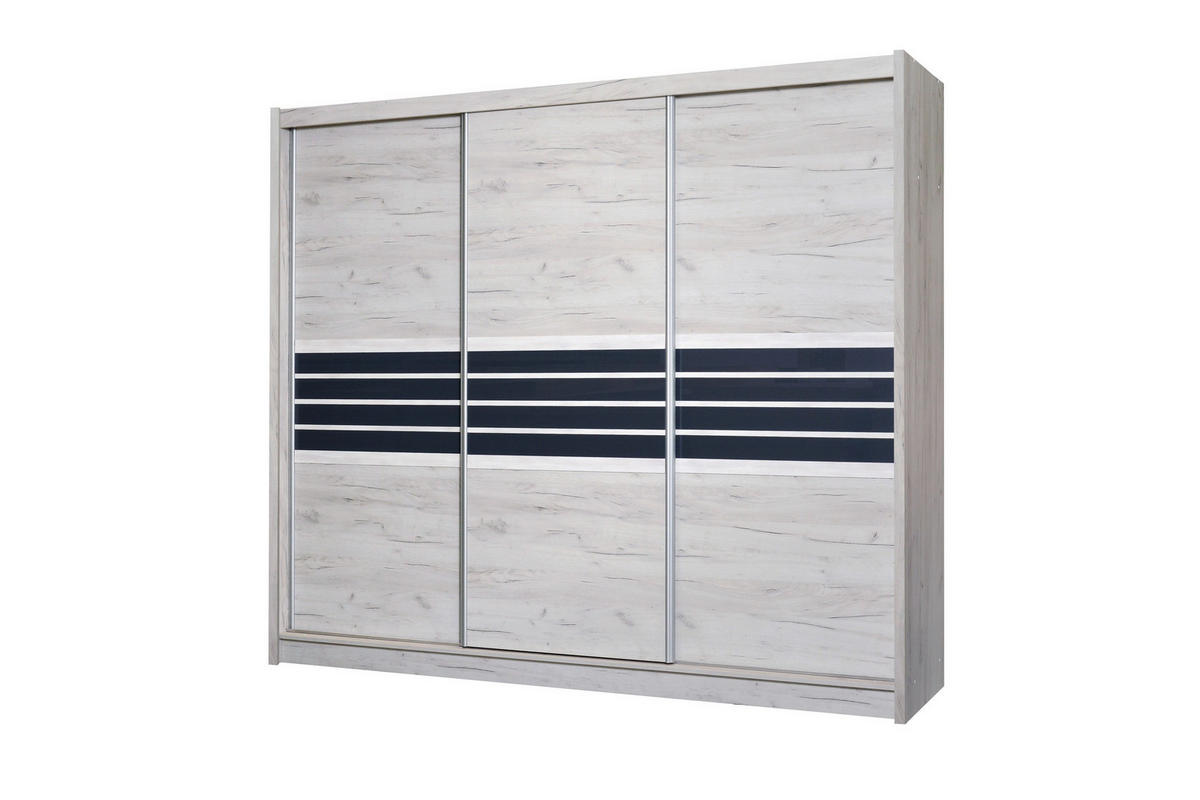 SCHWEBETÜRENSCHRANK RIVEN 250/215/61 cm 3-türig Braun - Braun, Holzwerkstoff (250/215/61cm) - MASSENO