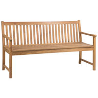 GARTENBANK zertifiziertes Holz hellbraun 160 cm Vivara - Hellbraun, Holz (160/88/61cm) - Beliani