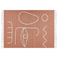 TEPPICH geflochten Edremit 200/140 cm - Grau, Textil (140/200cm) - Beliani