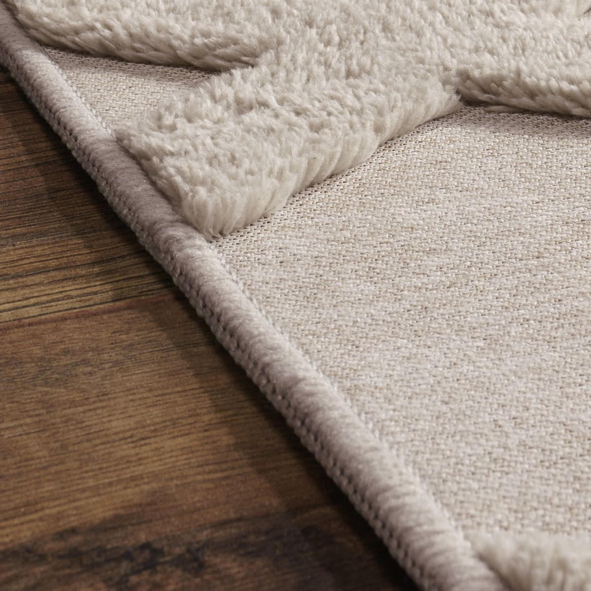 FLACHWEBETEPPICH Skandinavisch Hellbeige Creme 80 x 150 cm - Beige, Kunststoff (80/150cm) - TT Home
