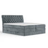 BOXSPRINGBETT Seraphine Blau Grau 200/200 cm - Blaugrau/Schwarz, Holz/Holzwerkstoff (200/200cm) - Maison de Reve