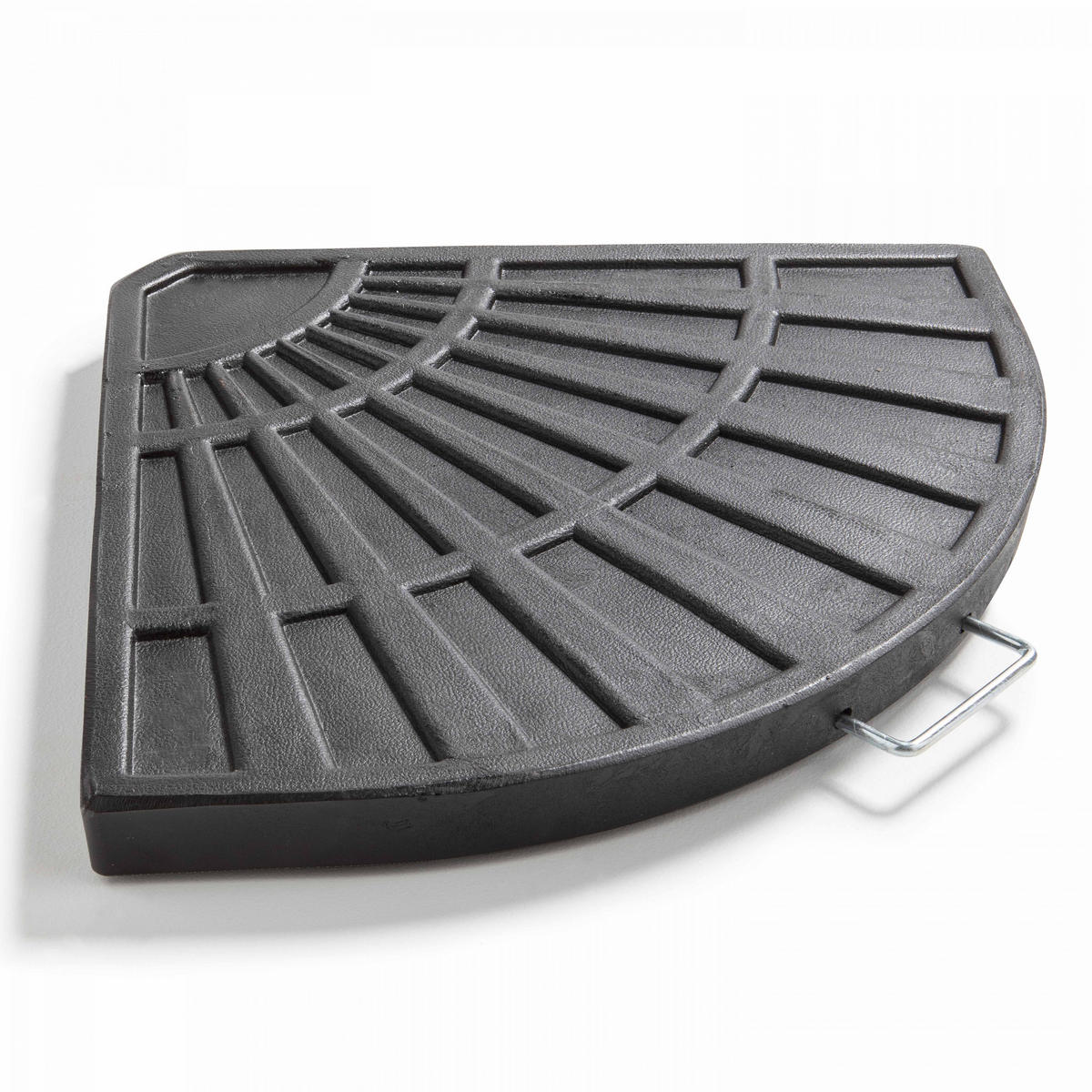 SONNENSCHIRMFLIESEN 4-tlg., Schwarz - Schwarz, Kunststoff (50/50cm) - Oviala