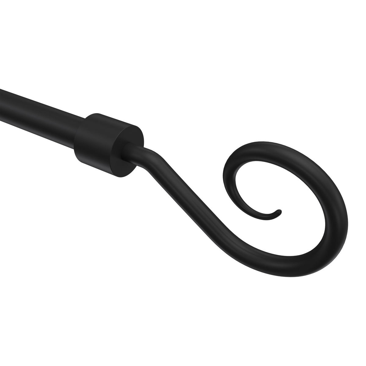ENDSTÜCKE FÜR TELESKOP-GARDINENSTANGEN Helix 16/13 mm Ø Schwarz, Packung 2 Stück - Schwarz, Kunststoff (12.2/6.3/6.3cm) - INTERDECO