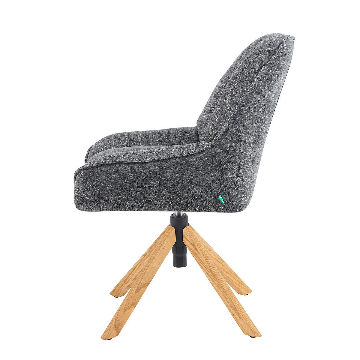 BÜROSTUHL Mika-Hedi 2er-Set - Honigeiche/Grau, Eichenholz/Holz (60/89/68cm) - DUBI Möbel