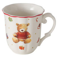 TEDDYBÄR Bailey 350 ml 9,3/9,3/9,5 cm - Weiß, Keramik (9.3/9.5/9.3cm) - Boltze Home