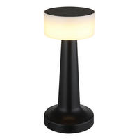 LED TISCHLEUCHTE ANGELIKA Schwarz - Schwarz, Kunststoff (9.5/9.5/21.5cm) - Globo Lighting