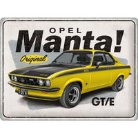 BLECHSCHILD 30/40 cm Opel Manta GT/E - Multicolor, Metall (40/30/0.2cm) - Nostalgic-Art