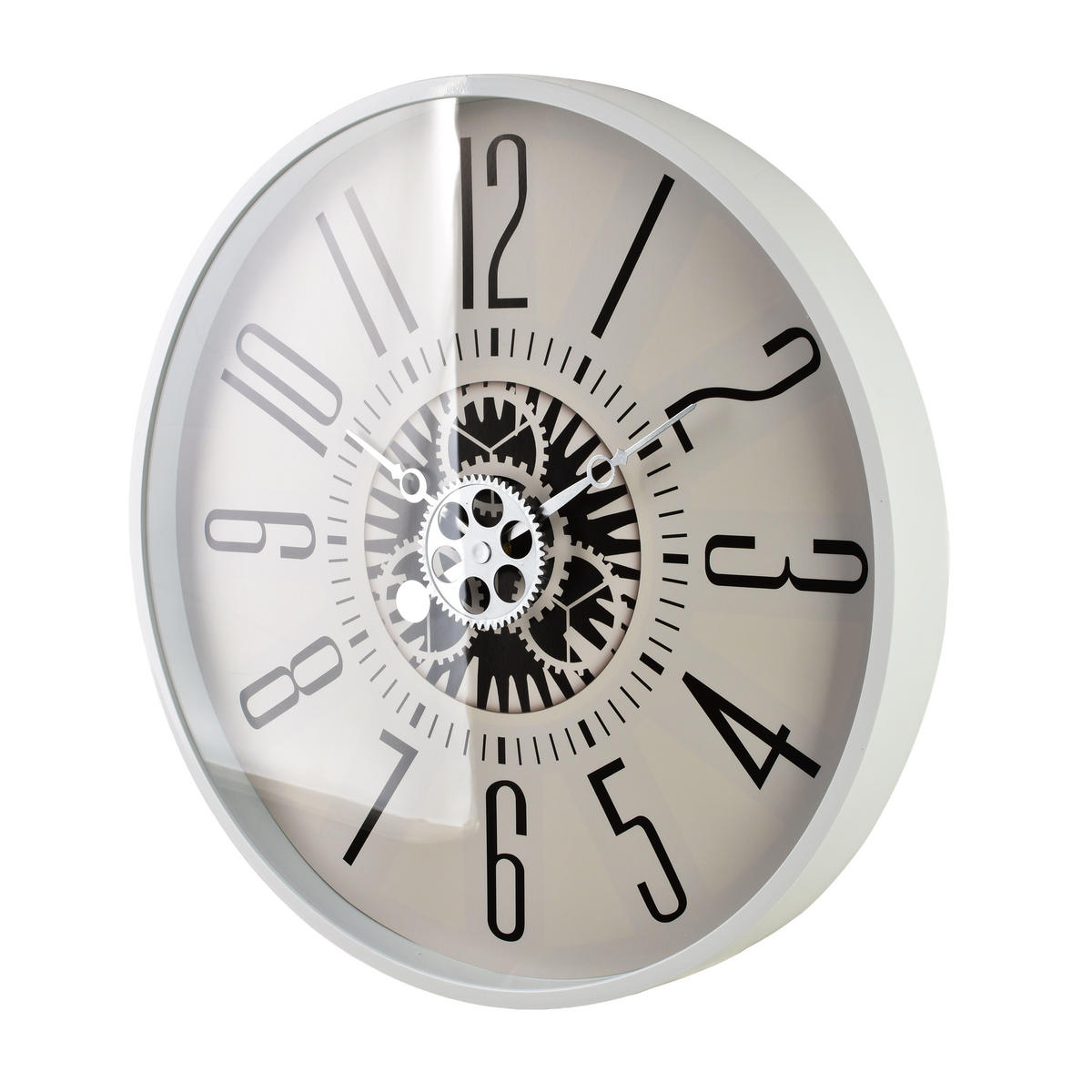 WANDUHR Ramsey Weiß 40x40x4,5 cm Kunststoff - Weiß, Kunststoff (4.5/40/40cm) - Mondex