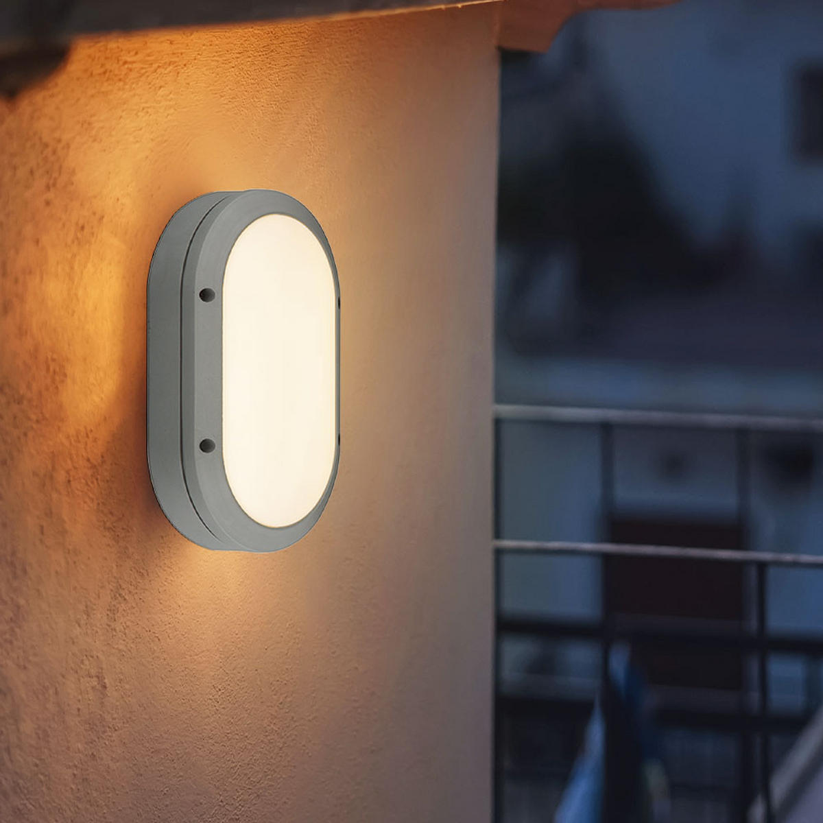 LED AUSSEN-WANDLEUCHTE Silber Metallic - Silberfarben, Kunststoff (13.3/5.8/21.6cm) - Globo Lighting