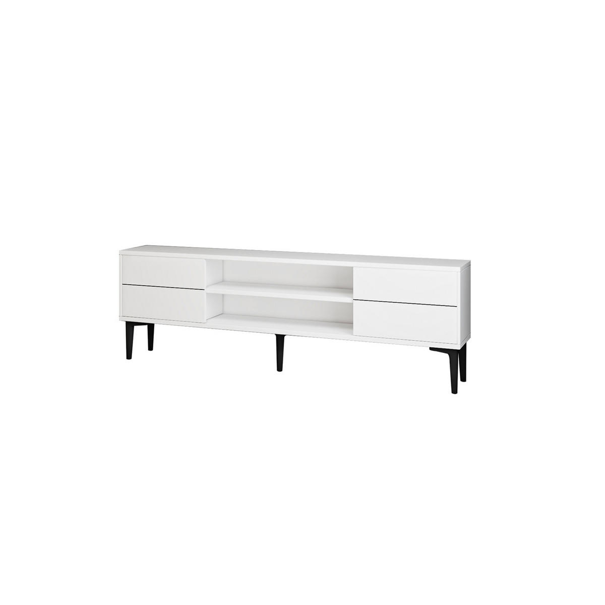 TV-LOWBOARD Aragon Weiß Schwarz - Schwarz/Weiß, Holzwerkstoff/Kunststoff (140/44.6/29.6cm) - moebel17