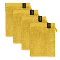 WASCHANDSCHUH BAUMWOLLE SENSE 4ER SET - Gelb, Textil (16/21cm) - Schöner Wohnen