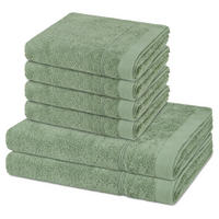 FROTTIERSET Rubin 6-teilig - Grün, Textil (50/100cm) - Ross