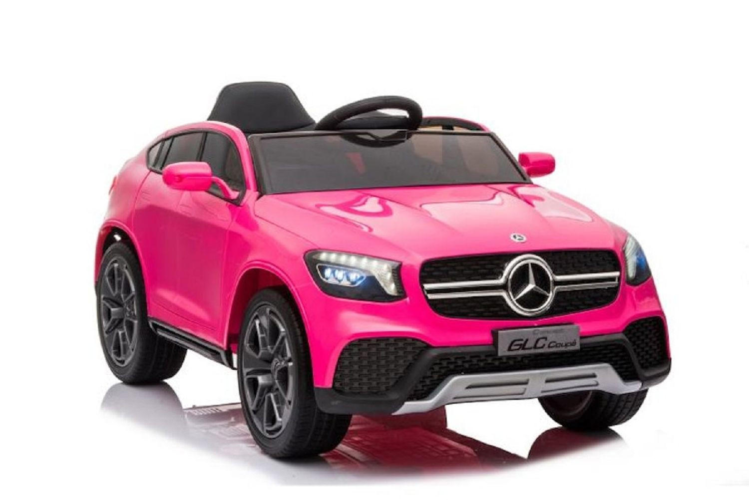 KINDER ELEKTROAUTO Mercedes GLC Pink, EVA-Reifen, Kunstledersitz, Stoßdämpfer, Fernbedienung - Rosa, Kunststoff (105/68/50cm) - Es-Toys