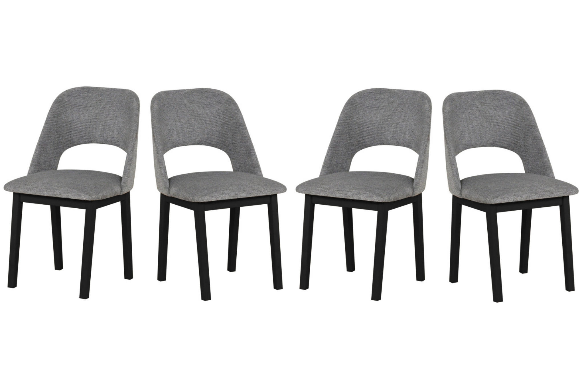 Leaf Design Esszimmerstuhl Schwarz, Grau 43x94x40 cm
