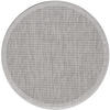 TEPPICH Outdoor Flachgewebe Uni-Farbe Polypropylen Balkon Grau Rund 200x200 - Grau, Textil (200/200cm) - KADIMA DESIGN