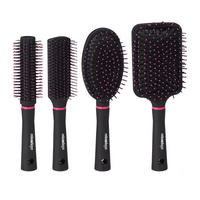 4XHAARBÜRSTE - Schwarz, Kunststoff (9/24.5/4cm) - Relaxdays