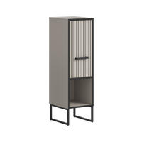 STANDSCHRANK Bagno Bad in Kaschmir Nachbildung und schwarz - modernes Design - B/H/T: 30x101x32 cm - Kaschmir, Holzwerkstoff (30/101/32cm)