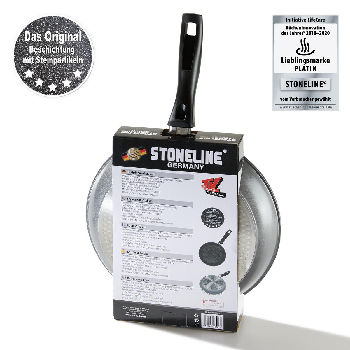 BRATPFANNE 28cm - Grau, Metall (28cm) - Stoneline
