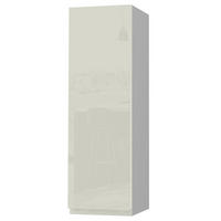 HÄNGESCHRANK Florence W4/30 Grau / RAL 1013 perlweiß HG 30 / 32,5 / 96cm - Türanschlag rechts - Weiß Hochglanz/Grau, Holz/Holzwerkstoff (30/96/32.5cm) - Feldmann-Wohnen