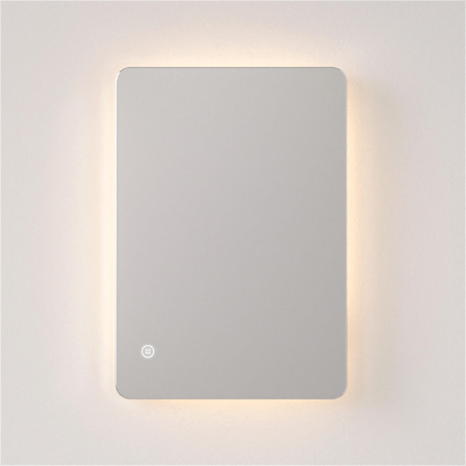 BADSPIEGEL mit Touch-Bedienung Beleuchtung Rechteckig 70/50 cm - Weiß, Glas (50/3/70cm) - EMKE