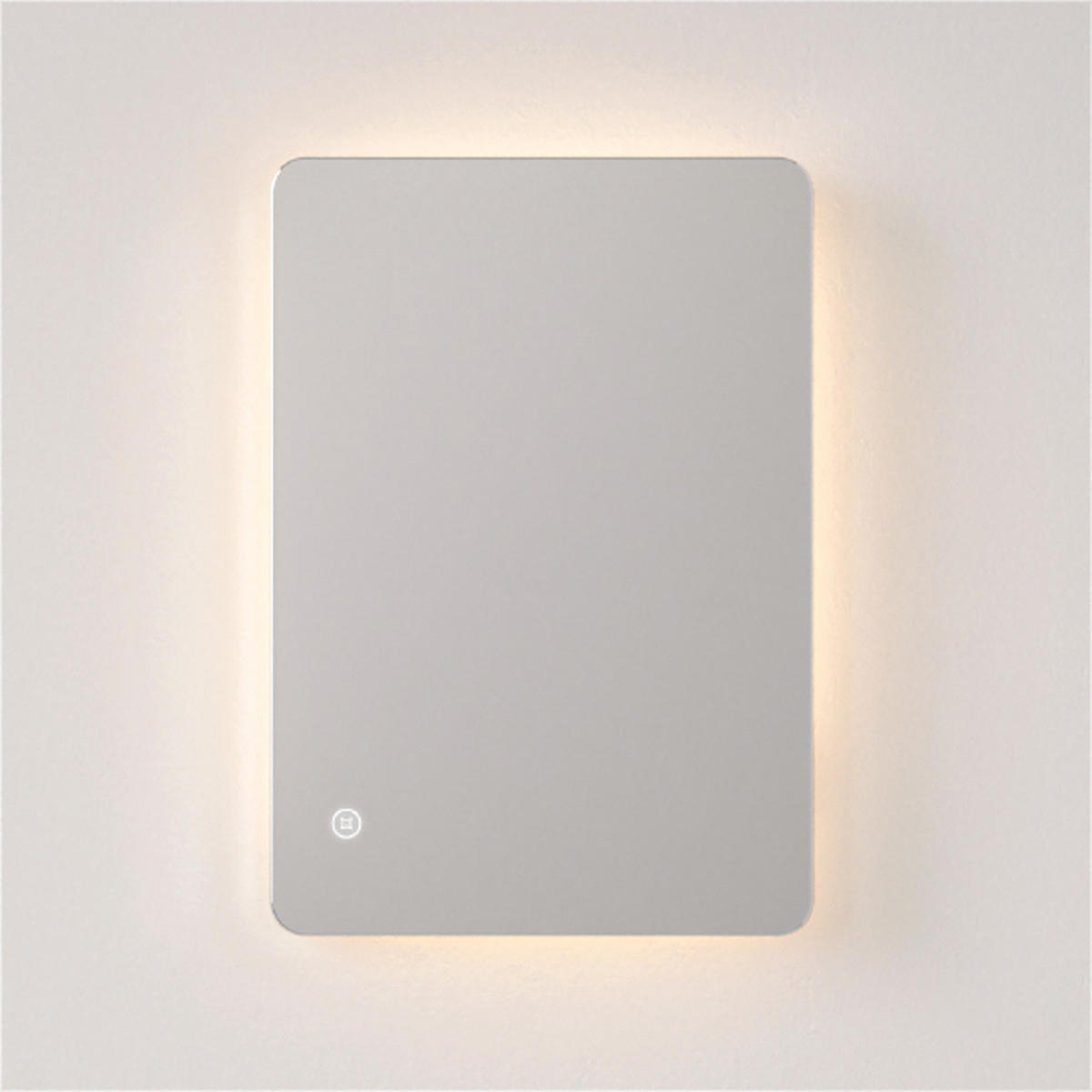 BADSPIEGEL mit Touch-Bedienung Beleuchtung Rechteckig 70/50 cm - Weiß, Glas (50/3/70cm) - EMKE
