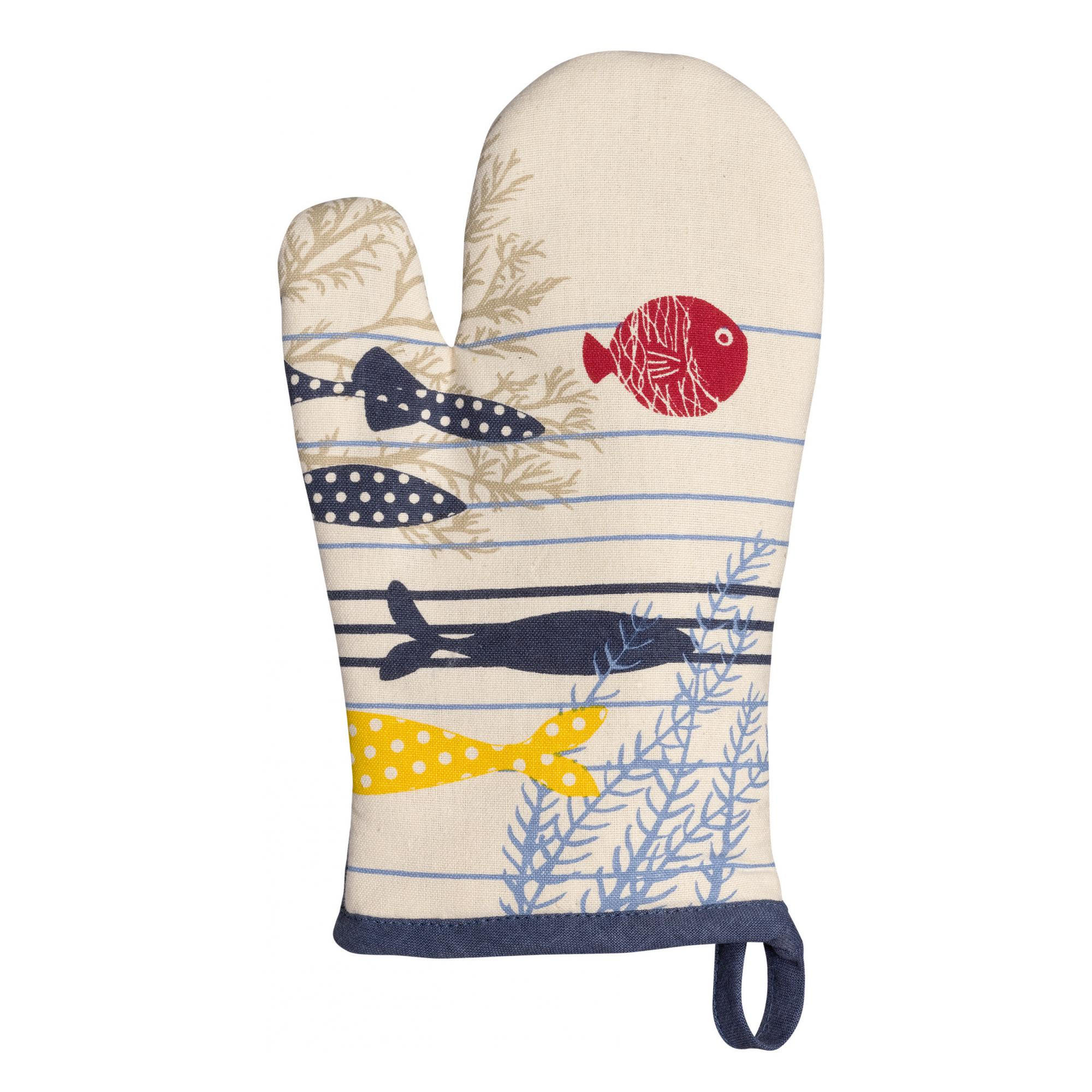 KÜCHENHANDSCHUH Océan ekrü 18 x 28 cm - Weiß, Textil (18/28cm) - Winkler