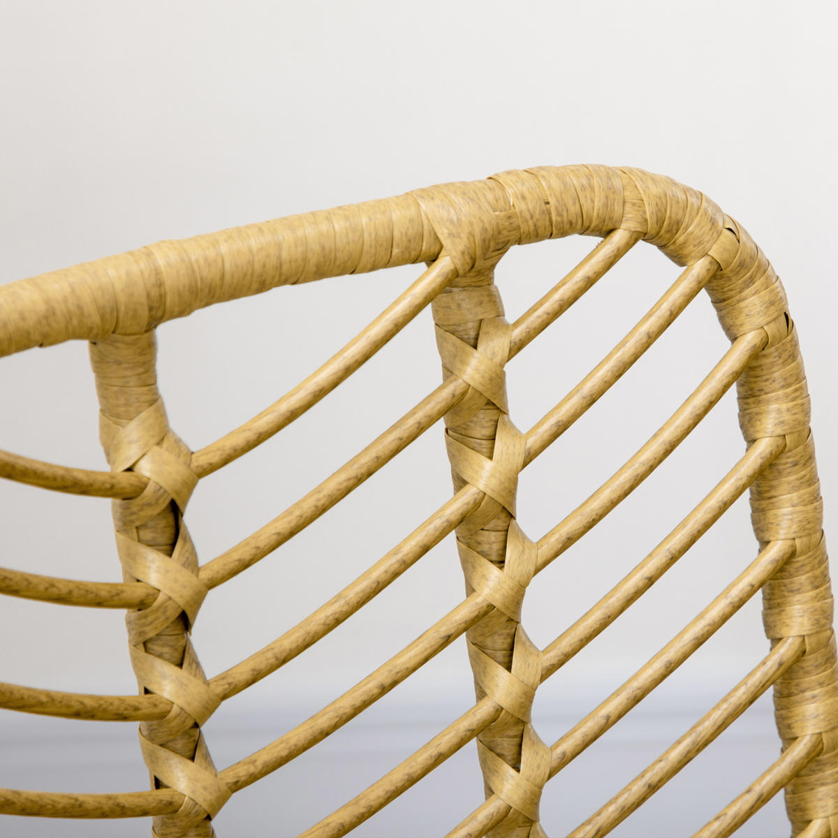 ESSZIMMERSTÜHLE, PE-Rattan, Stahl, Gelb - Gelb, Kunststoff (58/85/44cm) - HOMCOM