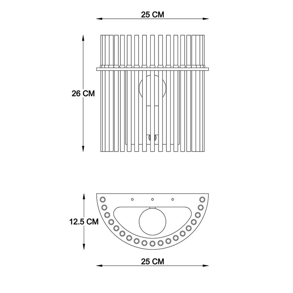LED WANDLEUCHTE Glasstäbe Gold Klar Opal - Goldfarben, Glas (25/26/12.5cm) - Globo Lighting