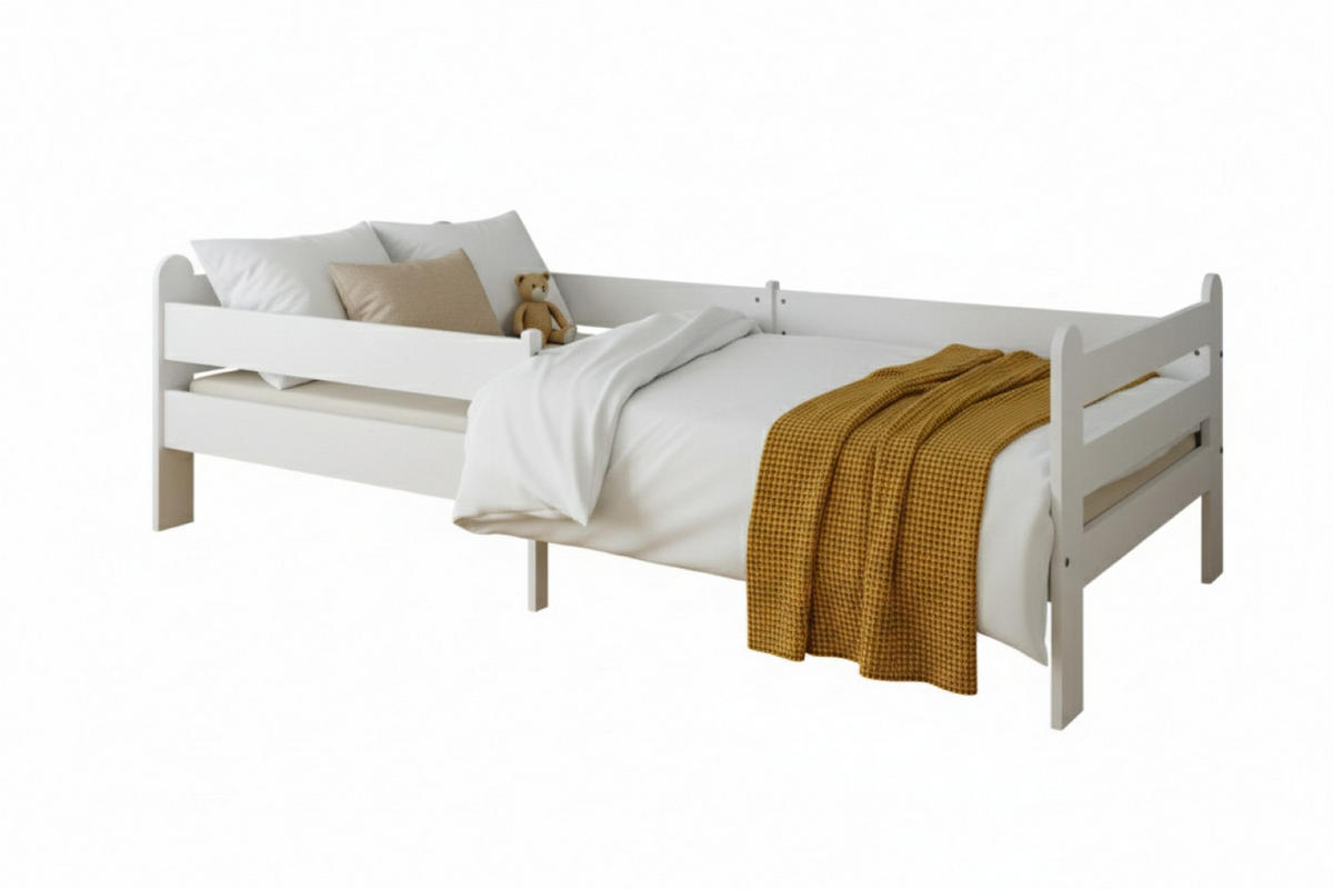 KINDERBETT Lillesund - Weiß, Holzwerkstoff (90/200cm) - kiki design