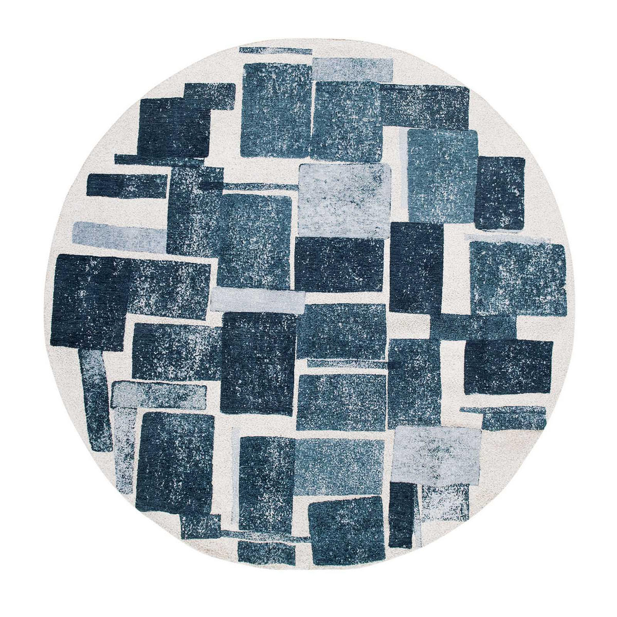 TEPPICH In-/Outdoor Flachgewebe SQUARY Blau 240 x 340 cm - Blau, Textil (240/340cm) - Novatrend