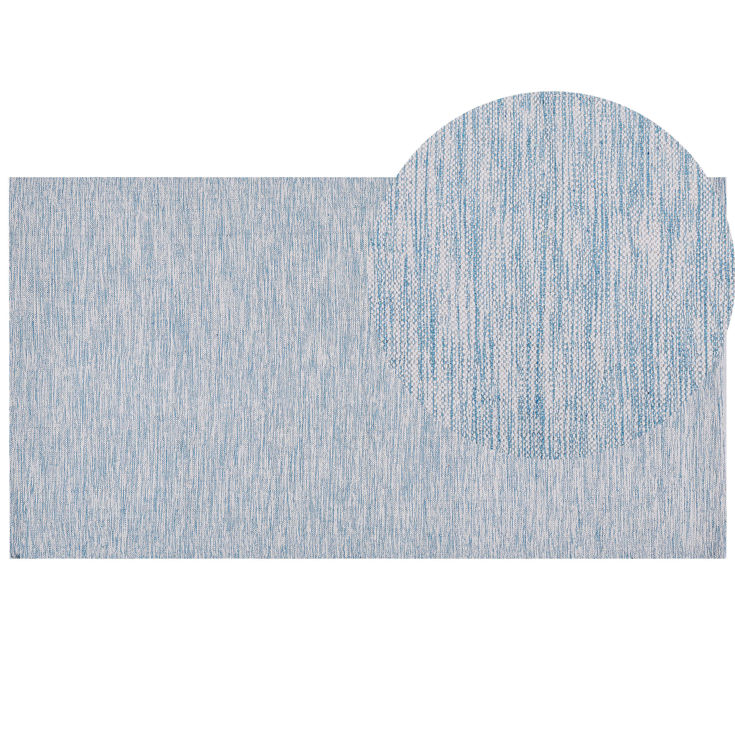 TEPPICH geflochten Derince 150/80 cm - Blau, Textil (80/150cm) - Beliani