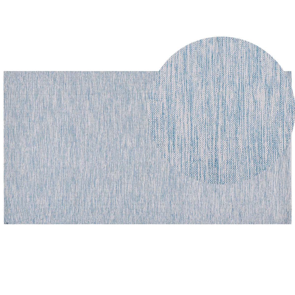 TEPPICH geflochten Derince 150/80 cm - Blau, Textil (80/150cm) - Beliani
