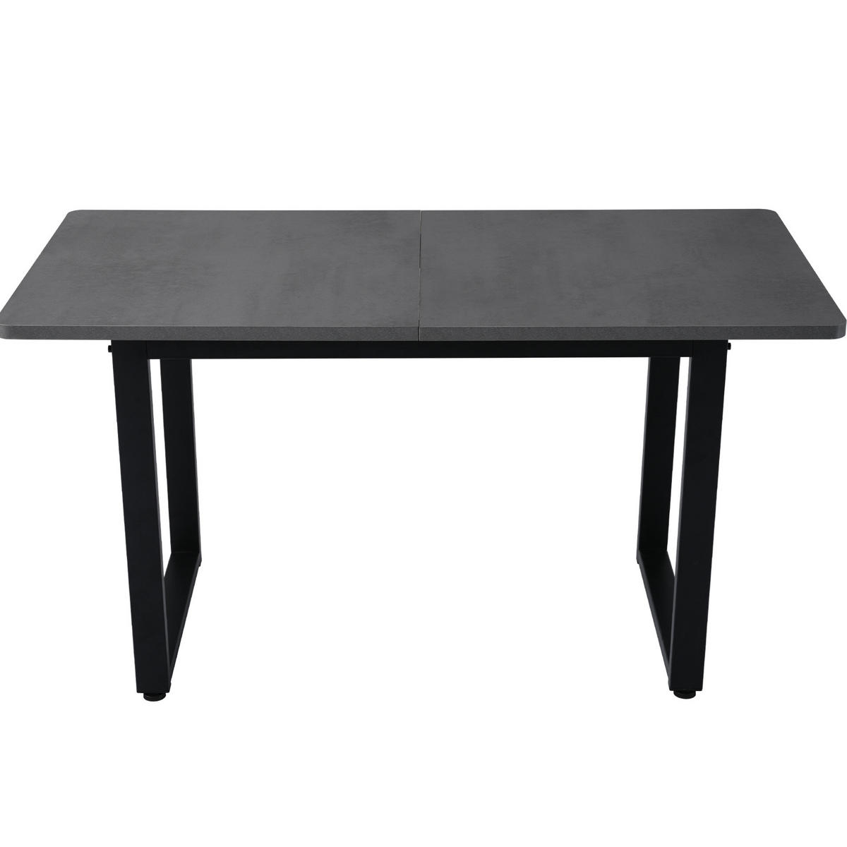 ESSTISCH aus Spanplatte und Metall 140x70x75 cm Schwarz/Grau im Industriestil mit großzügiger Tischplatte - Schwarz, Holzwerkstoff (140/70/75cm) - Modfu