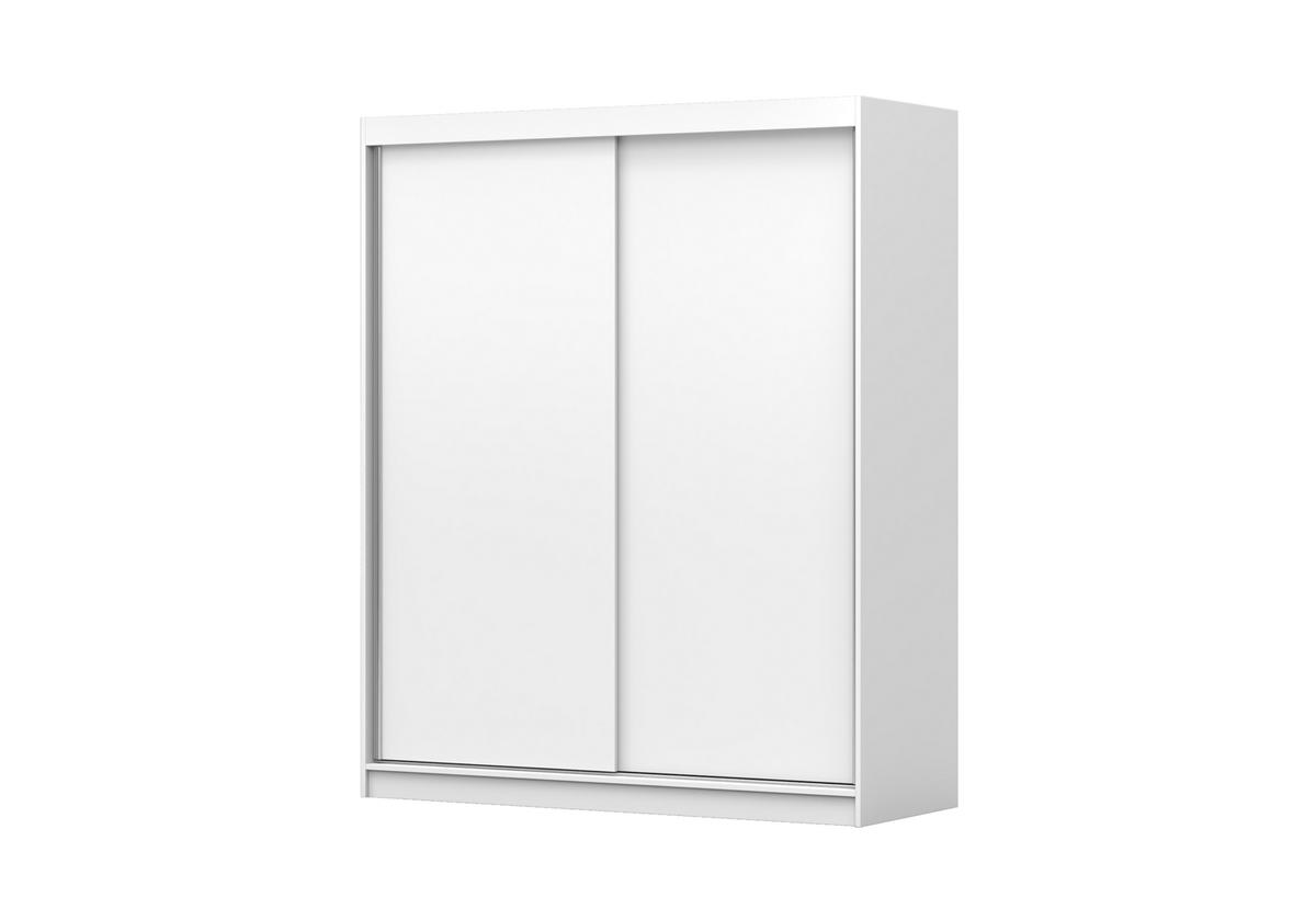 SCHIEBETÜRENSCHRANK - Kleiderschrank EVA 04 - Weiß - Weiß, Holzwerkstoff (160/195/61cm) - Möblo