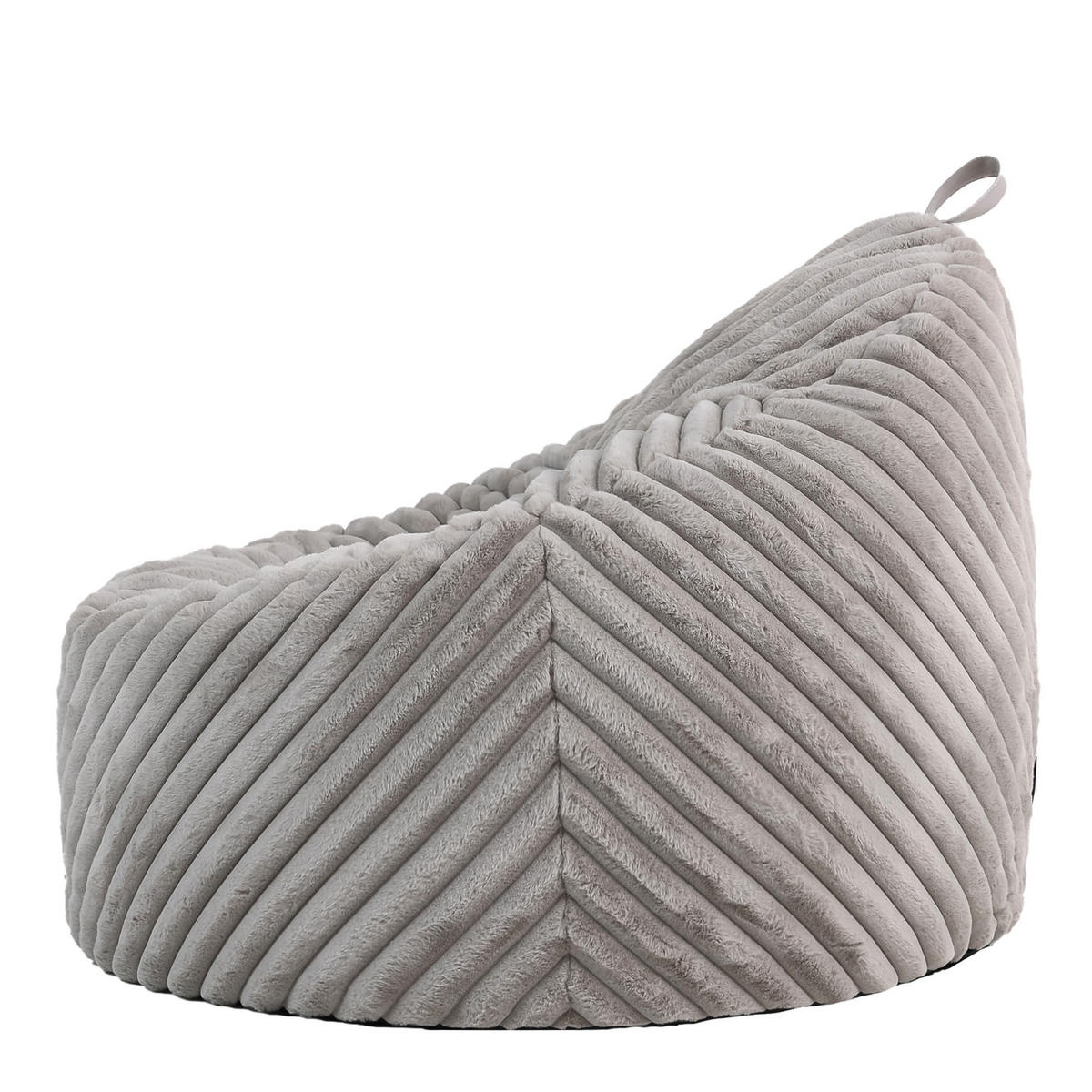 SITZSACK Sessel Kokon aus Kunstfell Cord - Grau, Kunststoff/Textil (87/73/73cm) - icon